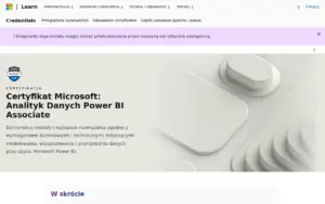 Microsoft Learn – certyfikat PL-300 (Power BI Data Analyst Associate)